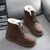 Botas de Nieve Estudiantiles para Mujer Otoño e Invierno 2026, Botines Cortos, Botas Cálidas de Caña Corta, Zapatos de Algodón de Estilo Coreano de Moda con Cordones, Suministro Directo del Fabricante