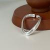 Anillo de Ola Irregular en Forma de V para Mujer, Diseño de Nicho Minimalista y Discreto, Anillo Abierto Sencillo y de Lujo Ligero para Dedo Índice