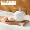 Tazón de Huevo al Vapor para el Hogar con Tapa Color Bajo Esmalte Cerámica Flan de Huevo al Vapor para Bebé Tazón Especial Tazón Impermeable para Cocinar al Vapor Horno de Microondas