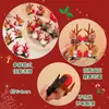 Pinza para el Cabello de Reno Navideño para Mujer Pinza para el Cabello de Fiesta Festiva Accesorio para el Peinado Accesorios de Disfraz Cosplay Lindo Doble Pinza Accesorios para el Cabello