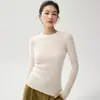 Suéter de Cashmere Vermelho Minimalista com Gola Redonda para Bebê, Slim, Macio, Felpudo, Emagrecedor, Camada Base, Tricô Quente
