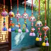 Estilo Étnico 500 Pequenos Sinos de Vento de Couro, Novos Pingentes de Sinos de Vento de Macaco de Couro Colorido Dongba Feitos à Mão Podem Ser Personalizados com Sinos de Estilo Chinês