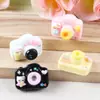 Lindos Accesorios de Cámara de Gato 3D Amuletos para Teléfono DIY Resina de Pegamento Crema Accesorios Decorativos Pequeños