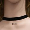 Collar de camelia negra para mujer, gargantilla oscura de lolita, cadena de clavícula, collar con correa para el cuello con especias de sirvienta de abstinencia