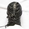 SM diversão bondage conjunto completo de adereço de cabeça de couro em forma de arreio marido e mulher flertando bola de boca chicote equipamento de tortura de amarração adereços de palco