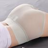 Calcinha feminina de alta compressão, sem costura, ultra fina, cor nude, de seda gelada, para modelar a barriga, plus size, respirável, com detalhes em rede sexy