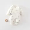 Ropa sin costuras estilo monje para recién nacidos, mameluco de primavera y otoño para bebé, mameluco de mariposa para recién nacidos, mameluco de mariposa de algodón puro para bebé de otoño e invierno