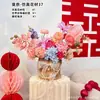 Juego de Flores Artificiales para Mesita de Noche de Boda, Arreglo para Mueble de TV de Sala de Estar de Boda, Arreglo Floral, Fábrica de Decoración Floral de Boda para Dormitorio