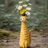 Artículo Popular en Sitios Web Independientes: Florero Hecho a Mano con Forma de Gato Original