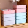 Caja de almacenamiento de ropa interior de color contrastante, compartimento doméstico con tapa para sujetador y calcetines, artefacto de almacenamiento para dormitorio, caja de almacenamiento