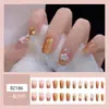 Parches de uñas ponibles con un toque de alta gama, populares en línea, en un estilo puro y deseable, dulces con pedrería en forma de corazón y cadenas, pegatinas para uñas postizas