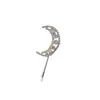 Pasador de Estrella y Luna Incrustado de Diamantes, Nicho, Sencillo, Elegante, Versátil, Pinza para Flequillo, Lujo Ligero, Accesorio de Cabello de Alta Gama