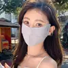 Mascarilla solar de verano 2025 para rostro femenino, pequeña, tridimensional, para exteriores, protección solar UV, mascarilla solar transpirable