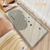 Alfombra de Imitación Cachemir con Dibujos para Mesita de Noche de Habitación de Niña, Felpudo Antideslizante para Habitación Infantil, Linda Alfombra de Peluche para Mesita de Noche
