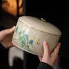 Tarro Grande de Té Suelto Pu'Er Cerámica Retro China Sellado a Prueba de Humedad Tarro de Almacenamiento para Té Negro Té Verde con Tapa
