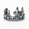 Anel Prata Tailandesa Estilo Gótico Chiba "Coroa" para Homens e Mulheres Anel de Casal Retrô Americano Coroa Escura Joia