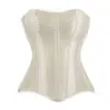 Fornecimento de E-commerce Transfronteiriço: Corset Longo Feminino com Efeito Franzido, Modelador Ajustável de Cetim, Controle de Barriga e Sutiã com Barbatanas