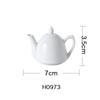 Accesorios de Cocina Blancos de Cerámica Bandeja para Huevos Tetera Cuchara para Leche Olla para Salsa y Vinagre Plato para Condimentos Plato para Sabores Suministros de Hotel Taza de Agua Botella de Aceite