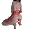 Celebrante Cyber Lingerie Modeladora Roupa de Enfermeira Renda Renda Laço Formato de Coração Perspectiva Sexy Chapéu de Enfermeira