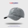Boné de Baseball de Algodão Lavado com Efeito Desgastado Retrô para Homens e Mulheres Primavera e Verão Estilo K Versátil Jeans Nicho Chapéu de Sol com Aba