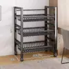 Cesta de Verduras para Cocina Estante de Almacenamiento de Pie Cesta de Almacenamiento de Verduras Multifuncional Estante de Almacenamiento Multicapa para Verduras y Frutas