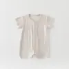 Roupas de Bebê Verão Macacão Fino de Manga Curta 10A Antibacteriano Unissex Macacão Classe a Roupa de Engatinhar Pijama
