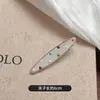Grampo de Cabelo Metálico Colorido Onda Ponto Menina Fresca Clip Lateral para Cabelo Quebrado Feminino Clip Lateral Clip Bico de Pato Grampo de Cabelo Acessório de Cabeça