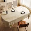 Venta al por mayor del fabricante: Mantel Estilo Wabi-Sabi, Impermeable al Aceite, Resistente al Calor, Lavable, Ambiente de Lujo Sencillo, Mantel Rectangular de PVC para Mesa de Café
