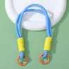 Cor Dopamina Fivela Dupla Cordão para Celular Chaveiro Pulseira de Pulso Anti-perda Acessórios de Corda Trançada à Mão Portátil Atacado