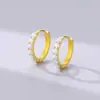 Pendientes Exquisitos de Ópalo Ins Estilo Coreano Plata de Ley 925 de Gama Alta Brazaletes de Oreja de Ópalo Fantasía Para Dormir Sin Quitarse Aro de Oreja Personalizado