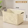 Cesta de Almacenamiento de Artículos Varios para Snacks Plástico Hueco Escritorio de Dormitorio Cesta de Almacenamiento de Juguetes Gran Capacidad Almacenamiento de Cocina Caja de Almacenamiento