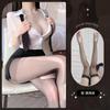 Lemon Story Lencería Sexy Azafata Secretaria Falda de Cadera Tentación Apasionada Uniforme Sexy Hueco Traje de No Quitarse para Mujeres