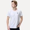 Camiseta masculina de manga curta verão algodão gola redonda branco top roupas slim fit meninos camisa básica moda trendy marca