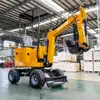 Directamente del fabricante: Modelo de Excavadora Pequeña 10 para Uso en Ingeniería, Microexcavadora para Huertos Agrícolas, Máquina con Ruedas Tipo Gancho