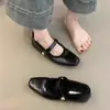 Zapatos Mary Jane Retro para Mujer 2024 Invierno Nuevos Estilo Francés Elegantes Cálidos Zapatos de Noche Zapatos de Salón
