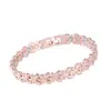 Pulsera Magnética Popular Transfronteriza Europea y Americana, Elegante Aleación de Trébol de Lujo Ligero Incrustada con Diamantes, Pulsera Magnética de Una Fila para Mujer