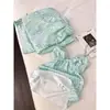 Pijama de Camisola Estilo Coreano Puro Estilo Lustre Renda Costurada Conjunto de Shorts de Verão Feminino Roupas de Casa Podem Ser Usadas Fora
