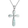 Collar Aobao de plata 925 con colgante de circonita cúbica chapada en platino para mujer, joyería de fábrica de generación azul.