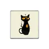 Broche Redondo de Gato Negro Mágico Vintage, Insignia Metálica de Dibujos Animados Oscuros de Nicho, Accesorio de Pin Decorativo Personalizado