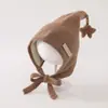 Gorro Protector de Oídos para Bebé Otoño e Invierno Estrella Bebé Tejido Gorro Elfo Niños y Niñas Cortavientos Engrosado Gorro de Lana