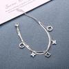 Pulseira de Trevo de Quatro Folhas para Mulheres, Estilo K ins, Simples Estudante Elegante, Pulseira de Aço Titânio da Moda, Pulseira Popular, Design de Nicho