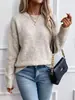 Suéter redondo de lunares estilo europeo y americano para mujer, nueva colección otoño/invierno 2026, corte holgado y relajado, top de punto de manga larga