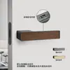 Fechadura de porta minimalista ecológica para uso doméstico, maçaneta de porta interna de madeira de nogueira, magnética, silenciosa, universal para quarto e banheiro