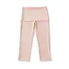 AP26298-26 Pantalones Capri de Yoga Lisos de Cintura Alta Ajustados Estilo Coreano de Otoño con Solapa Trasera, Pantalones Deportivos Casuales