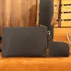 NIUCUNZH Bolso de Mano Estilo Retro Europeo y Americano de Cuero Crazy Horse, Cartera de Mano de Piel de Vaca para Hombre, Gran Capacidad, Almacenamiento para Teléfono Móvil, Billetera para Monedas