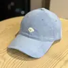 Gorra de Béisbol de Pana con Bordado de Cabeza de Cachorro Japonés Simple para Mujer Principios de Otoño al Aire Libre Fresca Estudiante Visera Curva para Hombre
