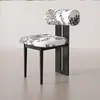 Cadeira de Jantar Retrô Nórdica Francesa em Madeira Maciça para Casa Sala de Estar Mesa de Jantar Cadeira de Maquiagem Cadeira com Encosto de Celebridade da Internet Medieval Cadeira Hipopótamo
