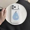 Funda de Teléfono Azul Pera Simple Estilo Ins Coreano Adecuada para Apple 17 Pro Max, Alto Valor Estético para Chicas, Compatible con 16/15