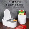 Cinzeiro Criativo de Parede para Banheiro Vaso Sanitário Doméstico Personalizado Moderno Sala de Estar Banheiro Vaso Sanitário Cinzeiro Alto com Tampa