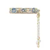 Pasador de Pelo Azul Estilo Francés Nuevo Estilo Chino con Borla de Perlas Florales para Mujer, Nuevo Clip para Flequillo Lateral, Pinza para el Cabello, Pinza de Pato